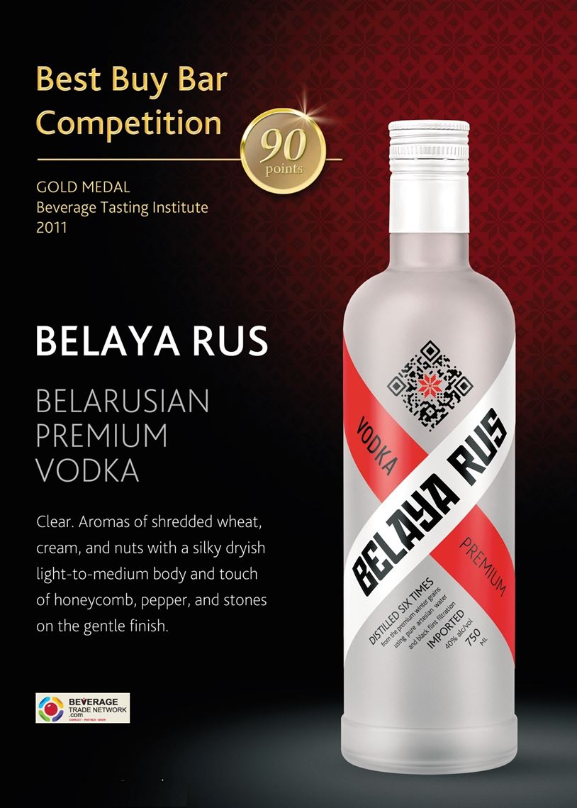 Belaya Rus Vodka 90 Points